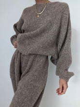 Load image into Gallery viewer, Fashion Loose Long Sleeve Round Neck Knitted Two-Piece Suit