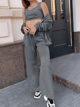 Load image into Gallery viewer, Fashion Solid Color Leisure Sports Loose Three-piece Suit