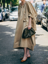 Load image into Gallery viewer, Fashion Sexy Solid Color Round Neck Loose Casual Dress