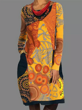 Load image into Gallery viewer, Leaf Print Irregular Midi Dress
