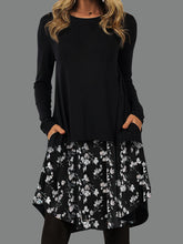 Load image into Gallery viewer, Crew Neck Print Midi Dress