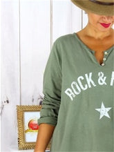 Load image into Gallery viewer, Casual Loose V-Neck Printed Women'S Sweater