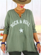 Load image into Gallery viewer, Casual Loose V-Neck Printed Women'S Sweater