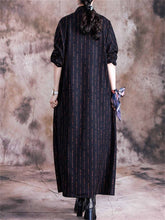 Load image into Gallery viewer, Retro Art Totem Print Stand Collar Women'S Dress