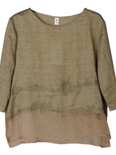 Load image into Gallery viewer, Vintage Literary Embroidery Round Neck Women'S Blouse