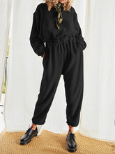 Load image into Gallery viewer, Fashion Round Neck Loose Solid Color Casual Jumpsuit