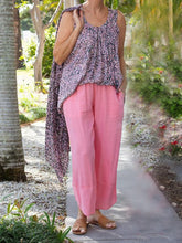 Load image into Gallery viewer, Holiday Style Loose Two-Piece Set With Printed Sling
