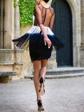Load image into Gallery viewer, Fashion Mid-Sleeve V-Neck Fringed Party Dress
