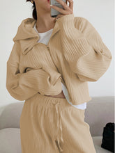 Load image into Gallery viewer, Women'S Fashion Solid Color Loose Hooded Knitted Two-Piece Suit