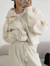 Load image into Gallery viewer, Women'S Fashion Solid Color Loose Hooded Knitted Two-Piece Suit