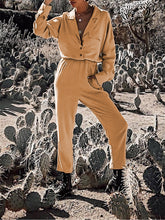 Load image into Gallery viewer, Fashion V-neck Long-sleeved Shirt Casual Loose Two-piece Suit