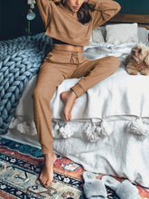 Load image into Gallery viewer, Long-sleeved Pullover Loose Casual Knitted Two-piece Suit