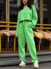 Load image into Gallery viewer, Fashion Crop Top Loose Pants Suit