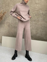 Load image into Gallery viewer, Turtleneck Sweater Knit Two-Piece Suit