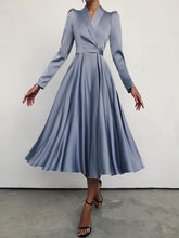 Load image into Gallery viewer, Fashion Elegant Long Sleeve V-Neck Evening Dress