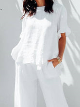 Load image into Gallery viewer, Ladies' Solid Color Casual Loose Two-Piece Suit