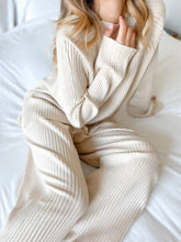 Load image into Gallery viewer, Comfortable Casual Solid Color Round Neck Knitted Two-Piece Suit