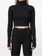Load image into Gallery viewer, Comfortable Casual Solid Color High Neck Knitted Women'S Suit