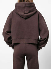Load image into Gallery viewer, Pure Color Casual Hooded Loose Sports Two-Piece Suit