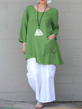 Load image into Gallery viewer, Retro Cotton And Linen Casual Pocket Women'S Suit