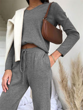 Load image into Gallery viewer, Casual Solid Color Home V-Neck Women'S Knitted Suit