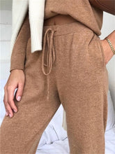 Load image into Gallery viewer, Casual Solid Color Home V-Neck Women'S Knitted Suit