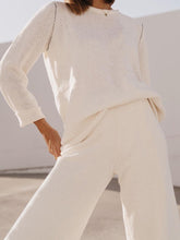 Load image into Gallery viewer, Women'S Casual Round Neck Contrast Color Knitted Two-Piece Suit
