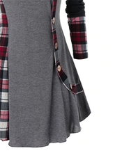 Load image into Gallery viewer, Casual Temperament Plaid Stitching Women'S Dress
