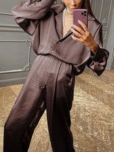 Load image into Gallery viewer, Casual Loose Elegant Long Sleeve V-Neck Two-Piece Suit