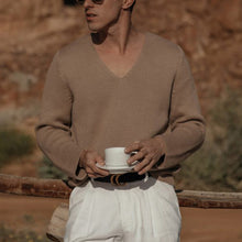 Load image into Gallery viewer, Men'S Modern Casual V-Neck Long-Sleeved Knitted Sweater