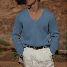 Load image into Gallery viewer, Men'S Modern Casual V-Neck Long-Sleeved Knitted Sweater