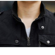 Load image into Gallery viewer, Men'S Solid Color Fashion Warm Standing Collar Zipper Jacket