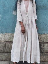 Load image into Gallery viewer, Vacation Style Bohemian V-Neck Women'S Dress