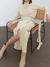 Load image into Gallery viewer, Casual Knitted Long Sleeve High Neck Two-Piece Suit