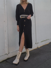 Load image into Gallery viewer, Fashion Sexy V-neck Long Sleeve Knitted Warm Casual Dress