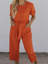 Load image into Gallery viewer, Elegant Lace-Up Pocket Women'S Jumpsuit
