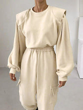 Load image into Gallery viewer, Fashion Casual Solid Color Loose Two-Piece Suit