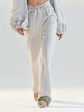 Load image into Gallery viewer, Fashion Solid Color Puff Sleeve Square Neck Two-Piece Suit