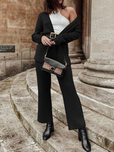 Load image into Gallery viewer, Casual Solid Color Knitted Loose Two-Piece Suit