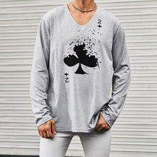 Load image into Gallery viewer, Men'S Fashion Casual Poker Print Long Sleeve Top