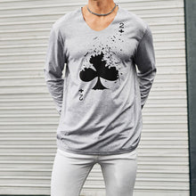 Load image into Gallery viewer, Men'S Fashion Casual Poker Print Long Sleeve Top