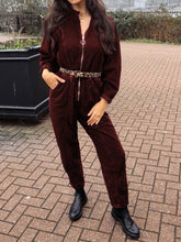 Load image into Gallery viewer, Fashion Zipper Solid Color High Waist Jumpsuit with Pockets