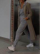 Load image into Gallery viewer, Fashion Hooded Zipper Solid Color High Waist Solid Color Jumpsuit