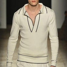 Load image into Gallery viewer, Simple V-Neck Fashion Knit Long Sleeve Sweater