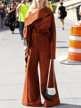 Load image into Gallery viewer, Fashion Casual Irregular Sleeve Loose Two-Piece Suit