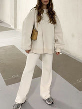 Load image into Gallery viewer, Fashion Solid Color Loose Casual Two-Piece Suit
