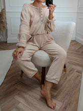 Load image into Gallery viewer, Cosy Plush Soft Buttons Two-Piece Suit