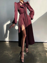 Load image into Gallery viewer, Fashion Elegant Flared Sleeves Lace-Up Evening Dress