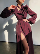 Load image into Gallery viewer, Fashion Elegant Flared Sleeves Lace-Up Evening Dress