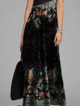 Load image into Gallery viewer, Women'S Elegant Retro Print Long V-Neck A-Line Dress